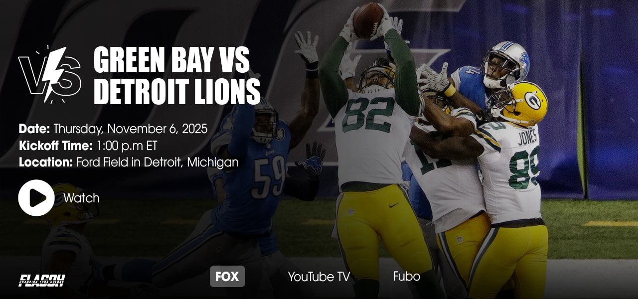 Greeb Bay vs Detroit Lions Kickoff