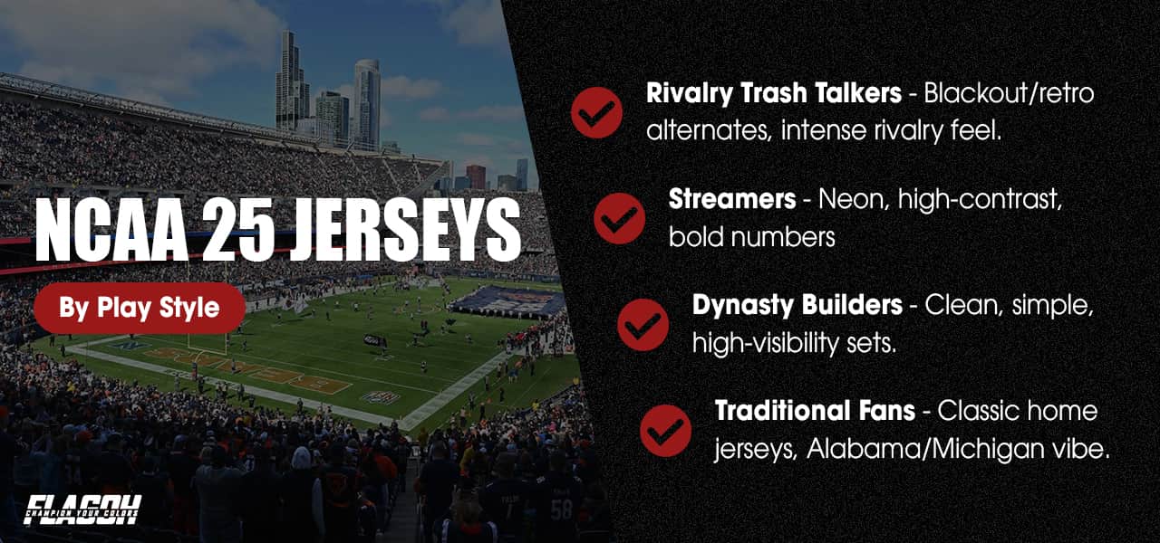 Best Jerseys in NCAA 25 for Different Types of Players
