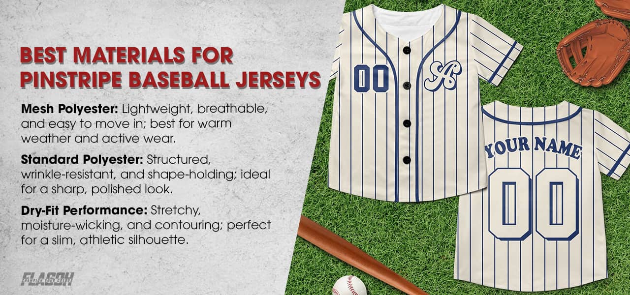 Choosing The Best Materials For Custom Pinstripe Baseball Jersey