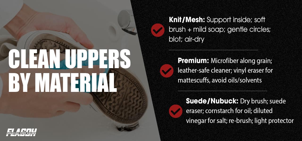 Complete Care for Basketball Shoe Uppers by Material