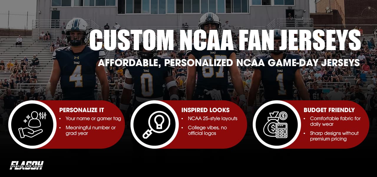 Custom NCAA Jerseys for Real-Life Fans