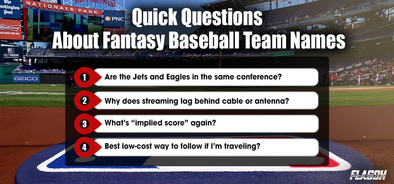 Quick Questions About Fantasy Baseball Team Names