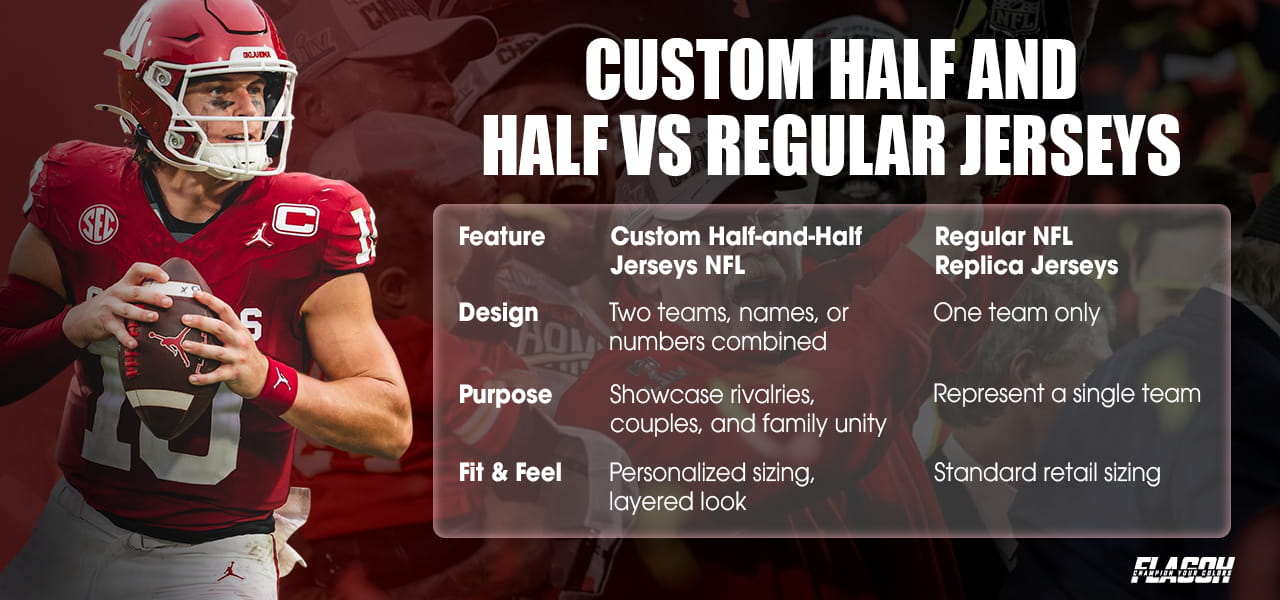 Custom Half and Half vs Regular Jerseys